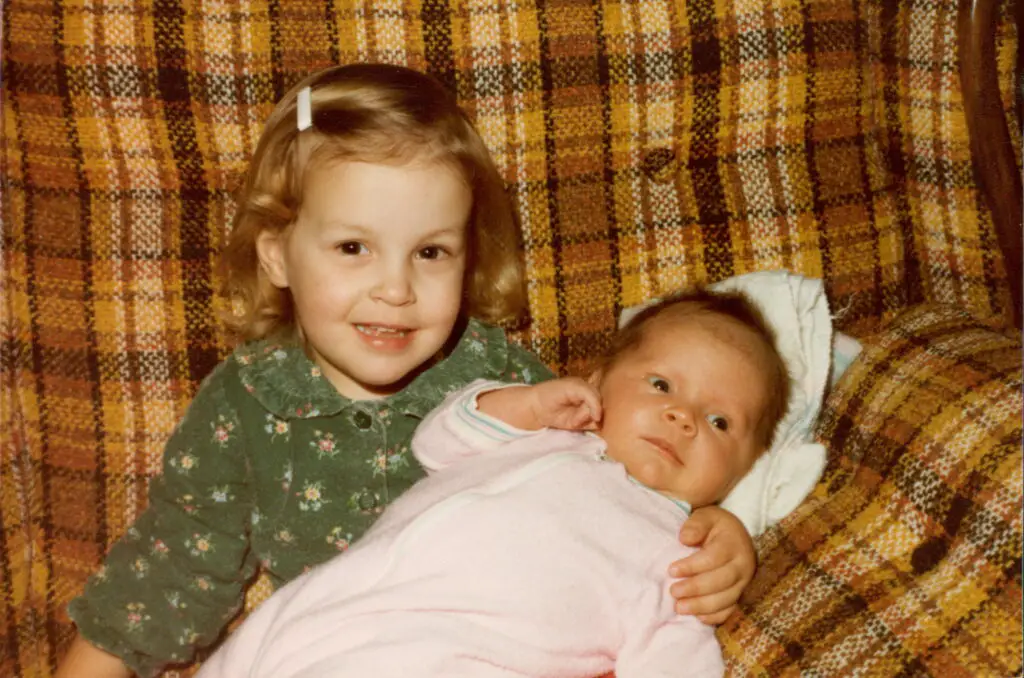 Kristen and her baby sister