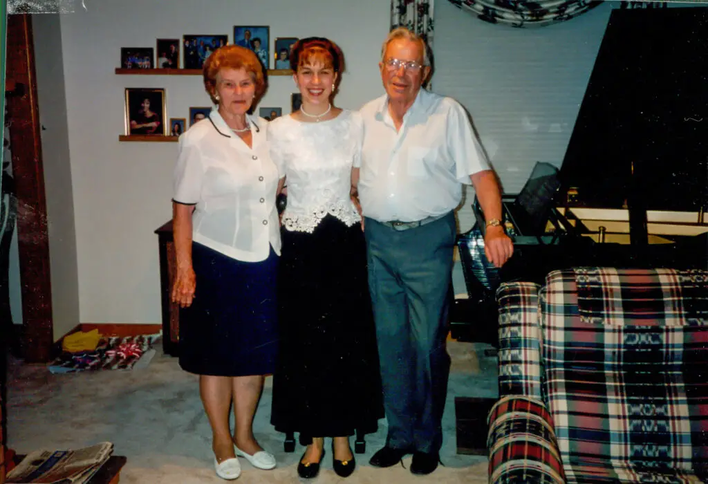 Grandma, Grandpa, and Kristen at her senior graduation