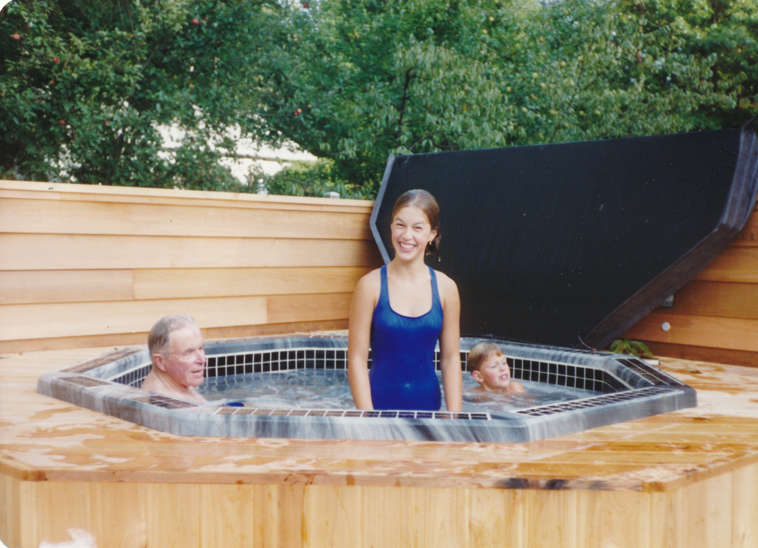 Kristen in a hot tub
