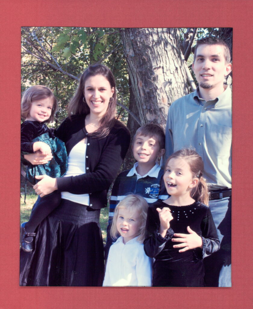 Kristen and family in 2009