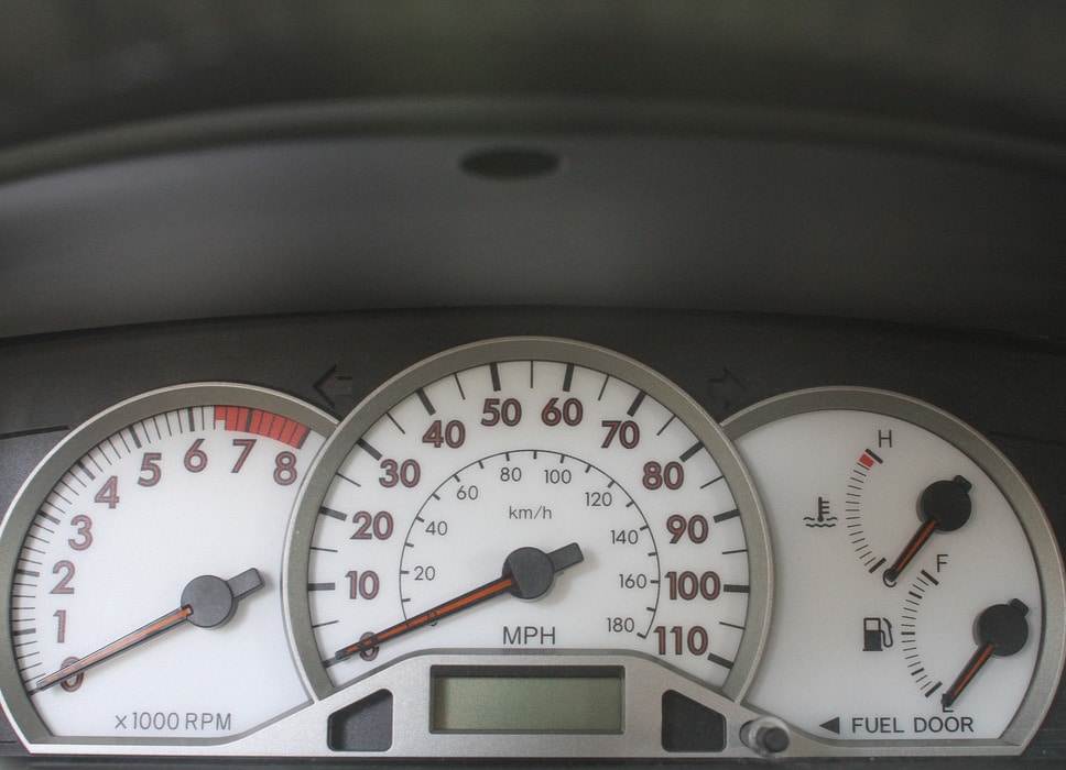 Corolla speedometer