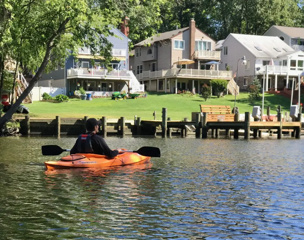 Mr. FG in orange kayak