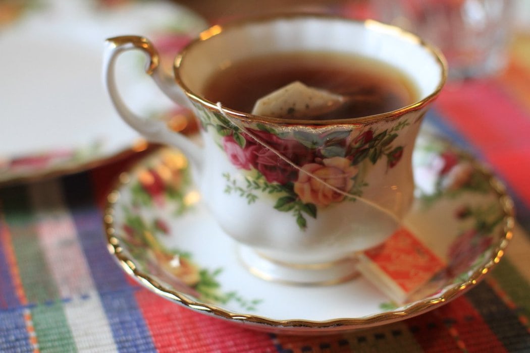 flowered teacup