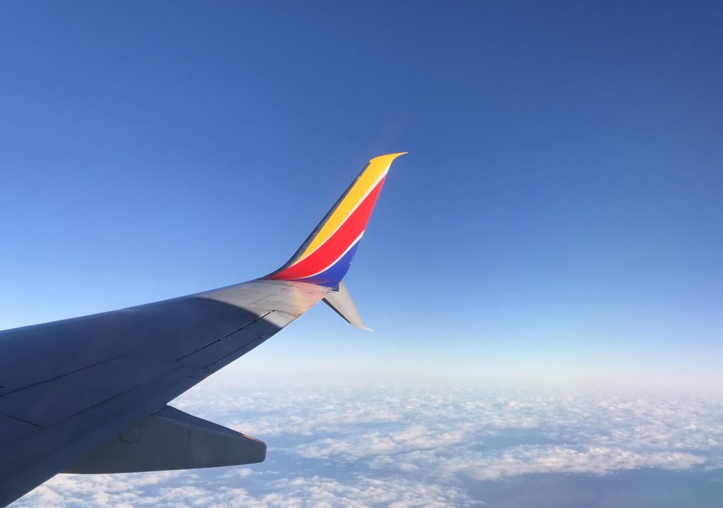 Southwest plane wing