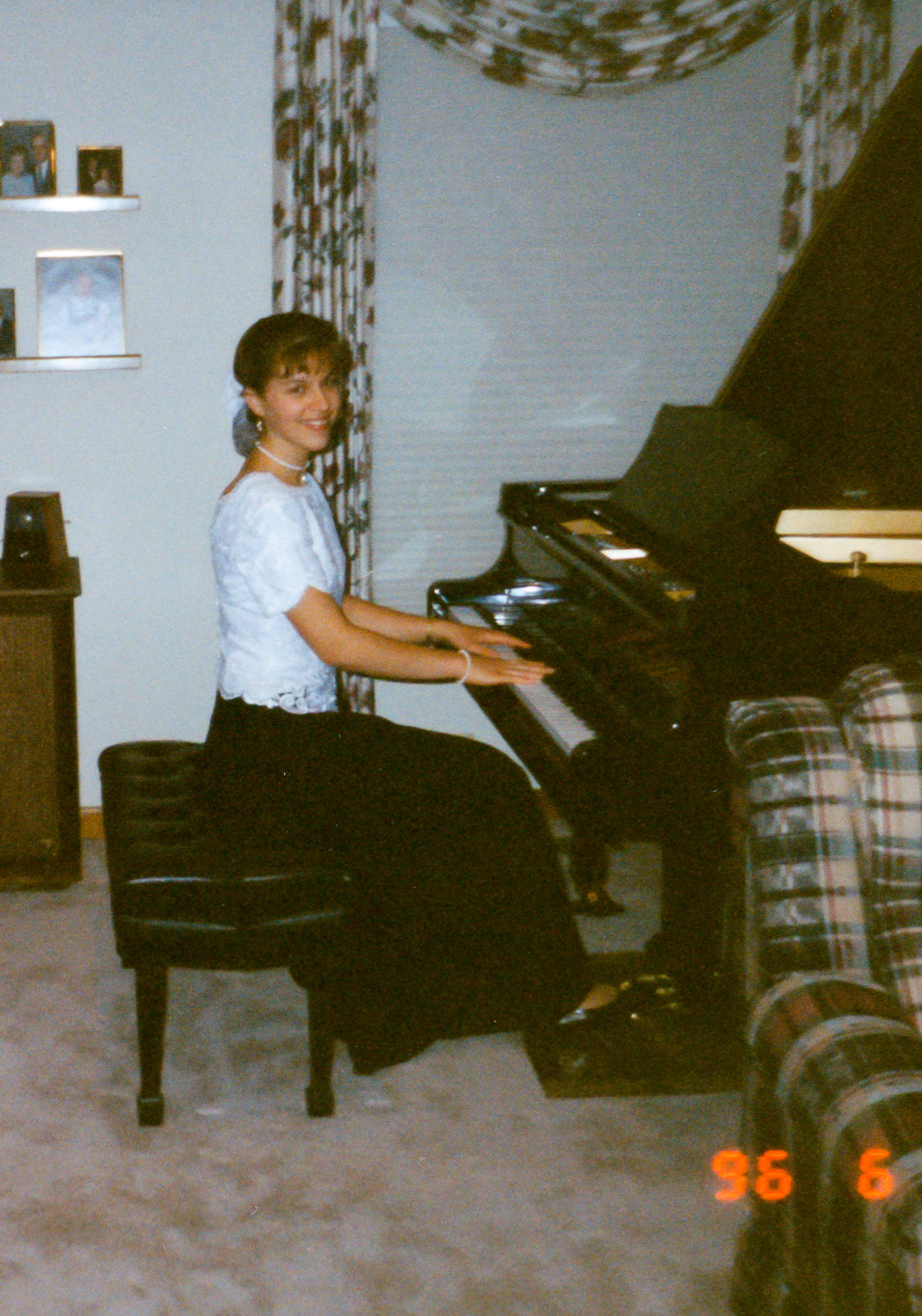 Kristen at the piano