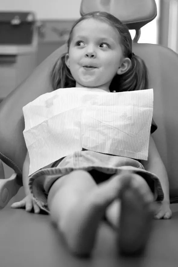 Zoe in a dental chair