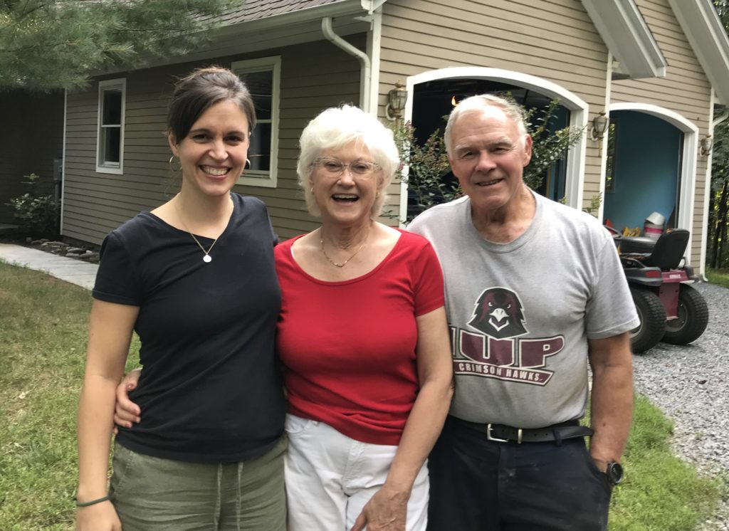 Kristen with her aunt and uncle.