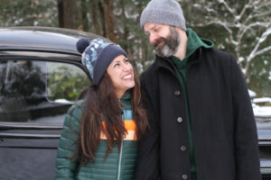 Engaged couple.