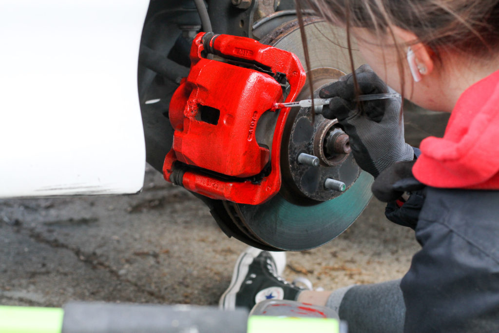 Red painted calipers.